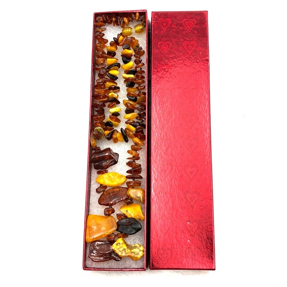 Amber Beaded Necklace and Bracelet Set - Picture 4 of 4